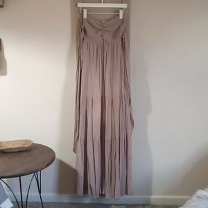 FLAWLESS TUBE TOP LONG RUFFLED DRESS SZ M